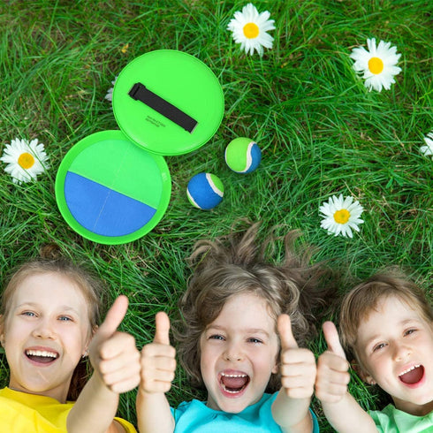 EVERICH TOY Beach Toys for Outdoor Games, Upgraded Paddle Toss Game for Kids Ages 3-10, Family Gifts with Rackets