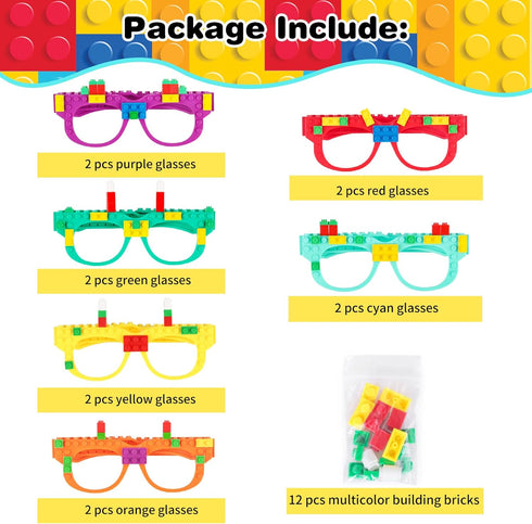 Fowecelt 12 Pcs Building Blocks Games for Kids Birthday Party Favors Supplies, Boys Girls Carnival Party