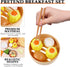 Chinese Breakfast Pretend Play Food Sets for Kids Kitchen - 2 Sets Mini Food Play Set for Dollhouse