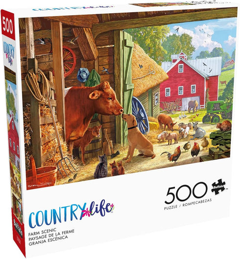 Buffalo Games - Country Life - Farm Scenic - 500 Piece Jigsaw