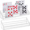 2 Pcs Playing Card Holders - Acrylic Organizers with 4 Slots for Seniors and Adults, 10 x 2.3 x 2.3 Inch