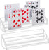 2 Pcs Playing Card Holders - Acrylic Organizers with 4 Slots for Seniors and Adults, 10 x 2.3 x 2.3 Inch