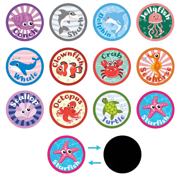 NQEUEPN 24 Sheets Potty Training Stickers, 12 Patterns Toilet Potty Stickers Color Changing