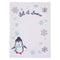 NOJO Penguin Let it Snow Christmas Baby Blanket, White, Aqua, and Gray, Super Soft Photo Op