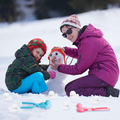 Snowball Maker Toys, Cartoon Duck Clip for Kids, Outdoor Sports Snowball Maker, Random Color (4)