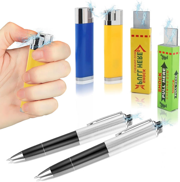 Pushmick 6 PCS Prank Toys, Fun Electric Shock Toys Such as pens, lighters,