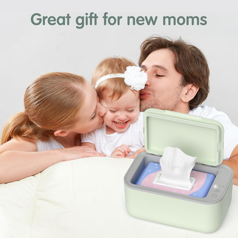 3-Level Baby Wipe Warmer, Temperature Control, Quiet and Even Heating, Large Capacity for Diaper Changes Green