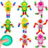 DUOBAOJIA 8 Pack Pop Fidget Spinner, Keychain Fidget Toys, Wacky Tracks Fidget Toys,