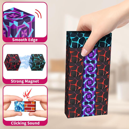 MUUHU 300PCS 0.8" 3 4 5 6 7 8 9 10 Magnetic Blocks - Magnetic Building Blocks Toys for Kids Magnet Blocks Cubes Games