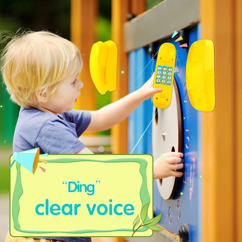2 Pack Swingset Phone Toys, Playground Swing Set Telephone with Numeric Key for Kids Outdoor Accessories