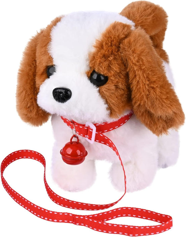WorWoder Interactive Electronic Plush Saint Bernard Toy Puppy - Walking, Barking, Tail Wagging Companion for Kids