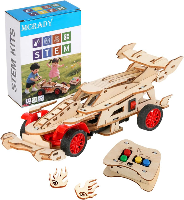 MCRADY STEM Toys for Boys 8-12, Remote Control F1 Car STEM Building Kit