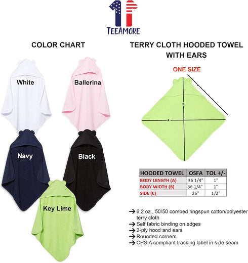 Customizable Hooded Baby Bath Towel with Ears