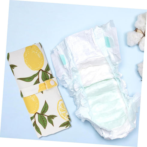 Lemon Design Portable Changing Mat - Large Soft Diaper Cushion for Travel