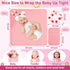 Sublaga 5 Set, 32x32 3 Set Pcs Baby Towels in Hooded Bath Towel, Pcs Baby Washcloths and Muslin Baby Bibs for Newborns