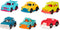 B. toys Happy Cruisers Mini Vehicles - Sports, Police, Pickup, Roadster, Taxi, 4x4 (6 Count)