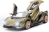 BDTCTK Lambo Sian FKP37 Car Model Toy, 1:32 Child Sound and Light Pull Back Car, Army Green Zinc Alloy Casting