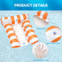 TIWISSES 2 Pack 4-in-1 Hammock 3 Hammock Swimming Inflatable Pool Floats Pool with Bottom Mesh Tubes Inflatable