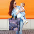 SUABO Backpack Baby Diaper Bag Purple Gold Starry Sky Large Bag Waterproof Travel Diaper Bags for Moms and Dads