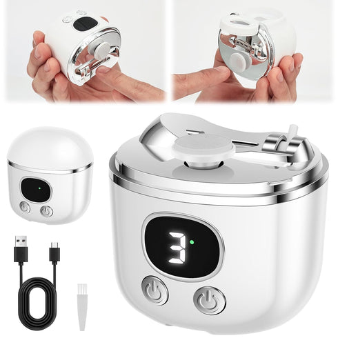 PHWRECZ Trimmer 3 2 .5X Trimmer Electric Nail Clippers, Automatic Nail with Speed Adjustment Magnifying Glass USB