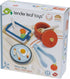 Tender Leaf Toys - Pots and Pans, 13 Pcs Wooden Pretend Cooking Playset, Play Kitchen Cookware Accessories for Kids