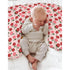 Red and Pink Flowers Baby Nursing Pillow Covers for Boy Girl Preppy Floral Lovers Nursery Pillowcase for Breastfeeding