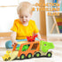 2-4 3-5 6 2+ Veslier Dinosaur Toys for Kids with Dinosaur Car Vehicles, Dino Transport Carrier Truck with Music