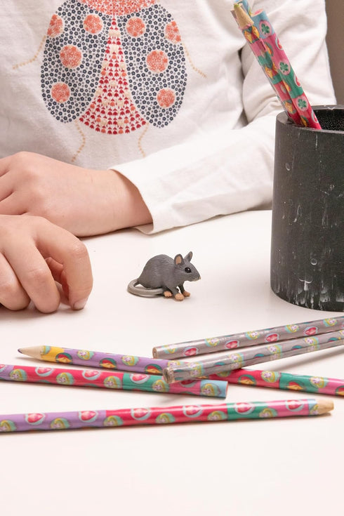 Papo Hand-Painted Figurine - Wild Animal Kingdom - Grey Mouse - 50205 - Collectible for Children 3 Years Old and Up