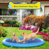 Raxurt Dog Splash Pad, 87in Anti-Slip Pool for Dogs and Kids, Durable Bath Pool Pet Summer Outdoor Water Toys, Blue
