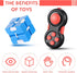 24 Junkin Pcs Bulk Fidget Pad Controller and Cube Toys Party Favors Mini Blocks Game Controller for Anxiety Stress