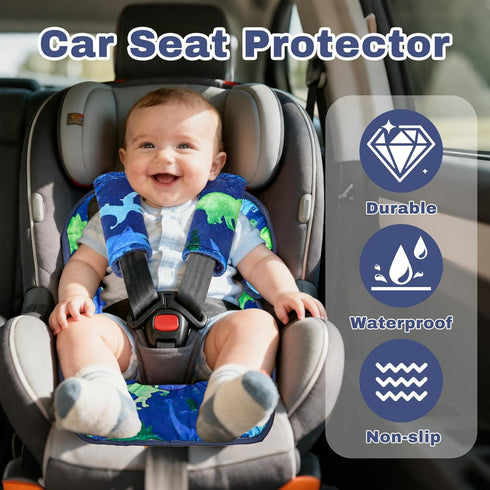 TANOFAR Infant Car Seat Protector for Potty Training with Strap Cover, Waterproof Car Seat Liner with Anti-Slip Backing