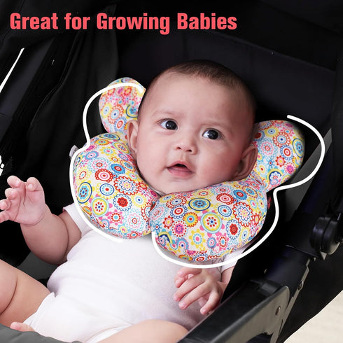 KAKIBLIN Baby Neck Pillow, Upgraded Baby Support Pillow,Baby Neck Support Pillow for Carseat, Newborn Neck Support