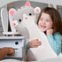 Long Cat Plush Pillow - 19.6in Cute Cat Plushie Stuffed Animals Body Pillow - Grey Kawaii Kitten Soft Plushie Doll Toy
