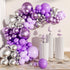 Chrome Metallic Purple Balloons, 12 inch, 100 Pcs Latex Shiny Balloons for Party Decoration