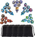 CiaraQ Polyhedral Dice Set (35 Pieces) with Black Pouches - 5 Complete Double-Colors Dice Sets for Dungeons and Dragons