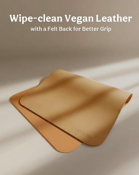2 Pack 30" 17" Vegan Leather Baby Changing Mat, Large x Waterproof Foldable Diaper Mat, Wipe-Clean Portable Changing