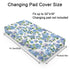 Blue Hydrangea Floral Changing Pad Covers Watercolor Flowers Painting Baby Changing Table Sheets for Boys Girls Wild Floral Soft Breathable Stretchy Fitted Diaper Change Table Pad Mats 32''x16''