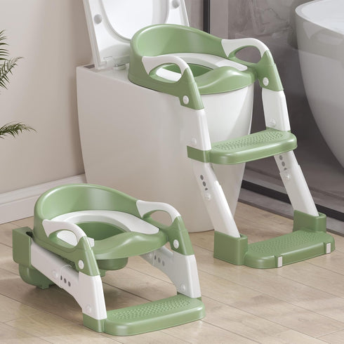 MantisFist 2-in-1 Toddler Potty Training Toilet Seat with Step Stool Ladder Adjustable Height
