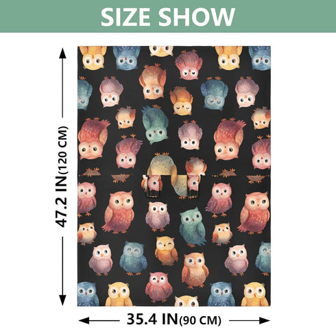 Mazeann Watercolor Owl Black Car Seat Cover Baby Breathable Soft Infant Carseat Covers Canopies Babies Carrier Covers