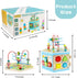 Wooden Activity Cube for 1 Year Old Kids, Educational Bead Maze for Toddler Age 1-3, Montessori Gift