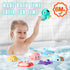 1-3, Set 6-12 Mold Free Baby Bath Toys for Toddlers No Hole Ocean Animal Bathtub with Mesh Organizer, Sensory Water