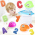 MoraBaby Sets, 36 Set Bath Toy Foam Bath Letters and Numbers, Floating Squirts Animal Toys with Fishing Net