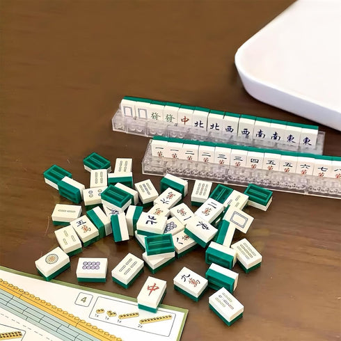 Larcele Micro Building Blocks Set, DIY Mini 3D Building Toy Bricks, 498 Pieces KLJM-09 (Mahjong)