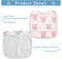 IHCVHQX 1 Pack Baby Feeding Bibs with Adjustable Snaps Cute Pig Infant Teething Drooling Bib for Toddler Girls Boys