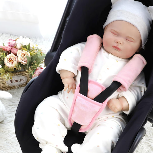 3 Car Seat Straps Pads for Baby Girls Pieces,Super Soft Car Seat Strap Covers Kids,Man Fai Sky Infant Carseat Shoulder