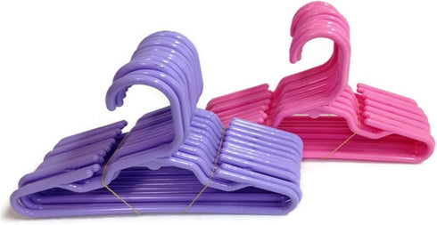 12 Pink and 12 Lavender Plastic Hangers for 18 inch Dolls Fits 18 Inch Doll Clothes by Dori's Doll Boutique