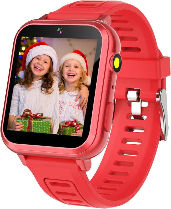 Cosjoype Kids Smart Watch Gift for Girls Age 6-12, 24 Puzzle Games, HD Touch Screen, Music Player, Pedometer