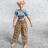 1/12 Scale Figure Clothes - T-Shirt + Cargo Pants for 1:12 6inch Female TBL Action Figure (Blue)