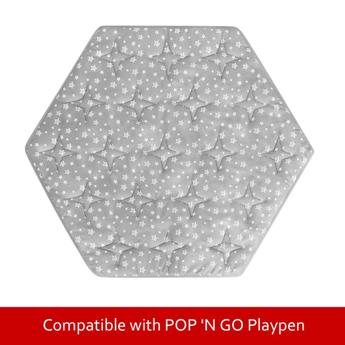 59 Inch Hexagon Playpen Mat Compatible with POP 'N GO Baby Playpen, Hexagon Playpen Mattress Pad, Non Slip and Padded