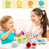 MOONTOY 12PCS Matching Eggs for Toddlers, Montessori Geometric Eggs Educational Learning STEM Toy
